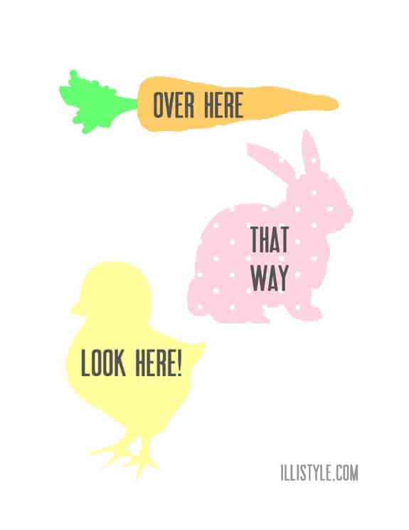 Easter Egg Hunt Printable Signs