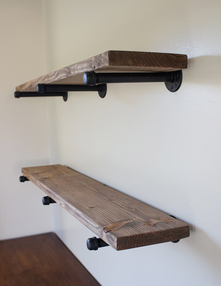 Diy Industrial Pipe Shelf Brackets