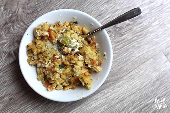 Chicken Zucchini Casserole - an easy and delicious casserole that is perfect during the summer Zucchini months!! From www.overthebigmoon.com!