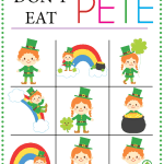 Don't Eat PETE - St. Patrick's Day Edition! Such a fun activity to celebrate St. Pat's Day from www.overthebigmoon.com!