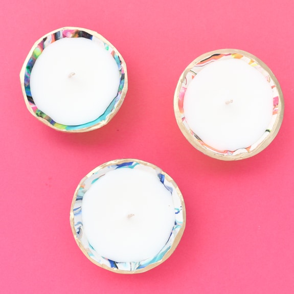 DIY Marble Bowl Candles