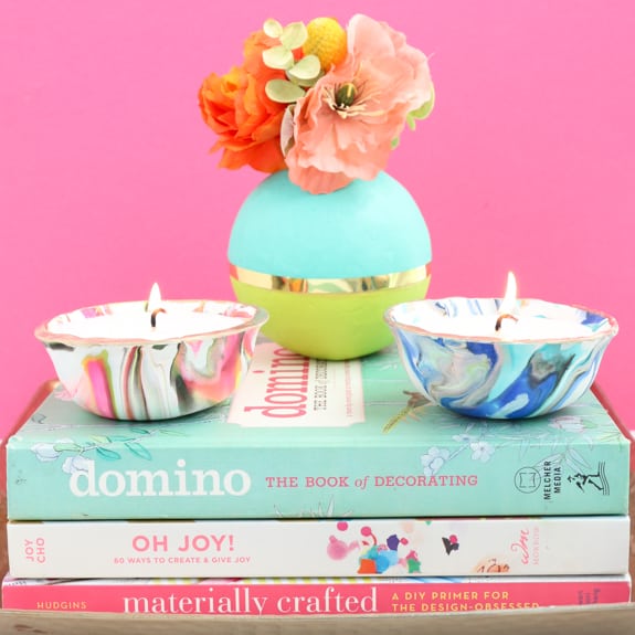 DIY Marble Bowl Candles