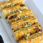 Grilled Corn w/ Garlic & Ginger Soy Sauce - perfect for BBQ season! From www.overthebigmoon.com!