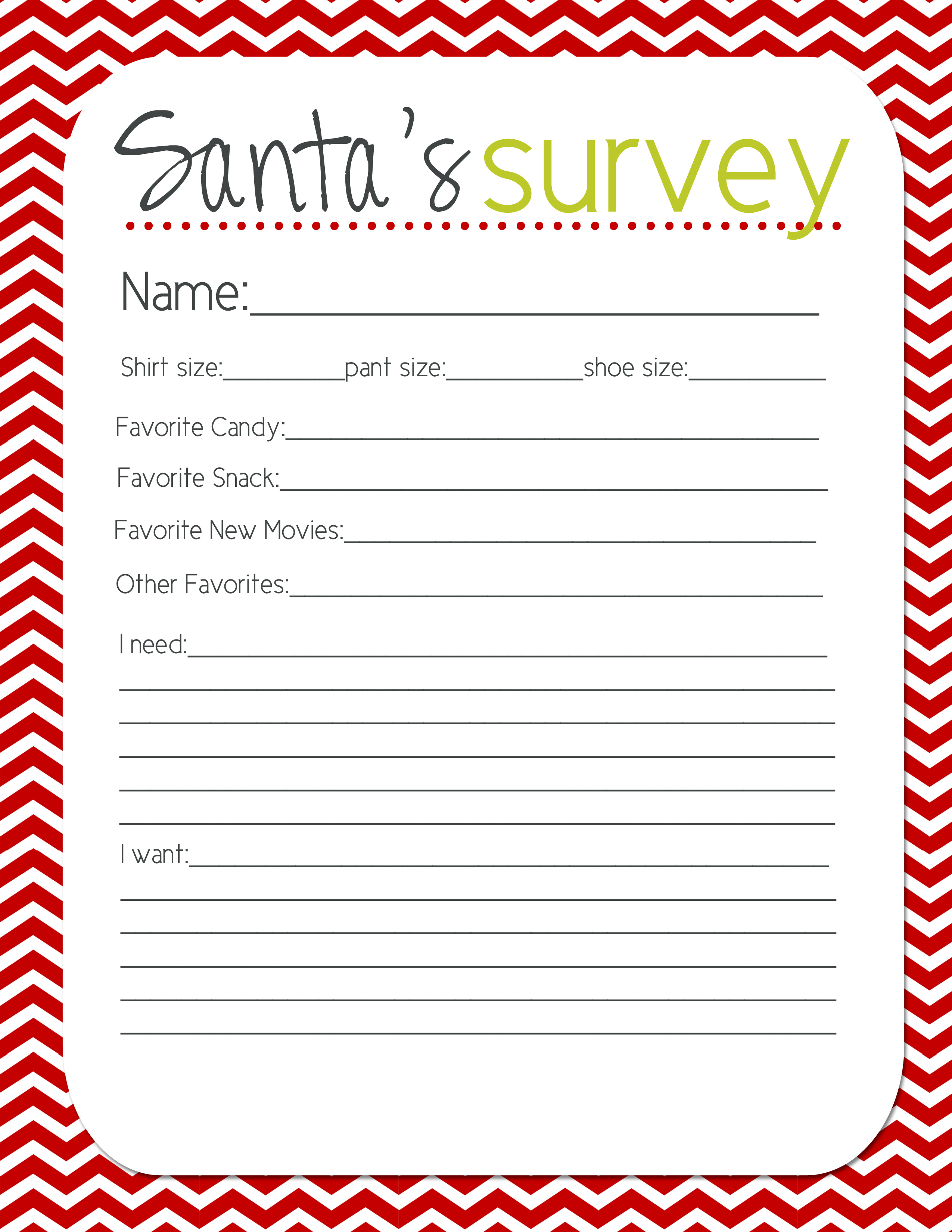 Free Secret Santa Printable Forms