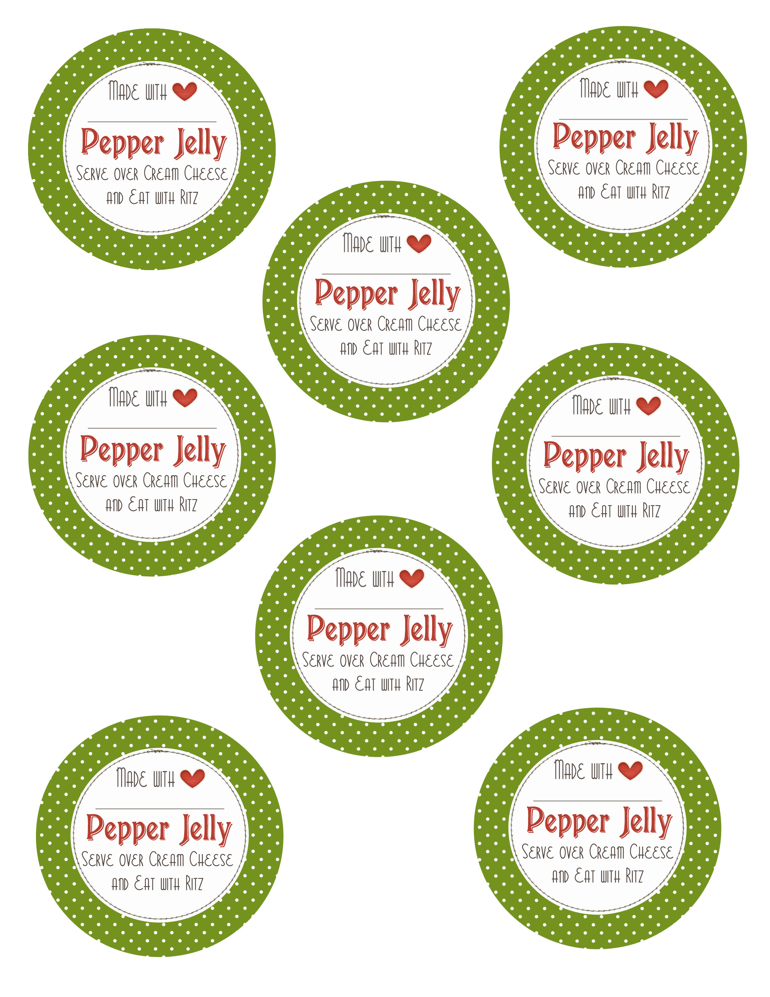 Canning Jar Labels Template