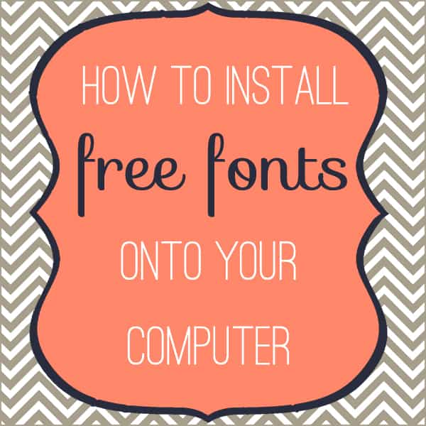 How to install free fun fonts on your computer