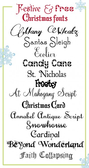 Festive and Free Christmas Fonts!