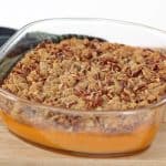 This Sweet Potato Casserole is the most popular side every year at Thanksgiving! From overthebigmoon.com!