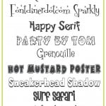 Free Birthday Fonts -- from overthebigmoon.com!
