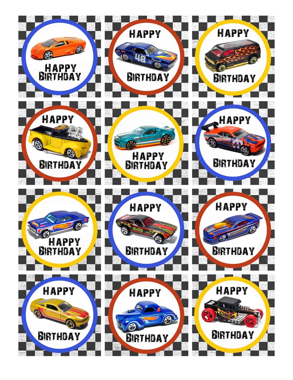 hot wheels birthday party pack free printables