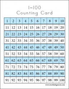 Counting Cards Printables - Over The Big Moon