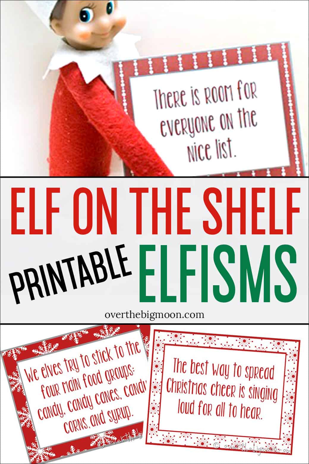 Elf on the Shelf Printable Elfisms - Over the Big Moon
