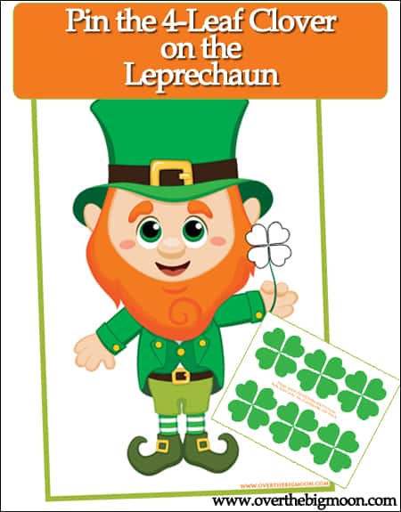 Pin the 4-leaf clover St. Patrick's Day game.