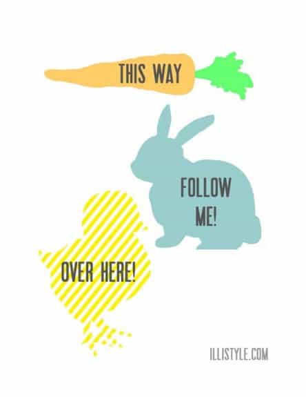 Easter Egg Hunt Printable Signs