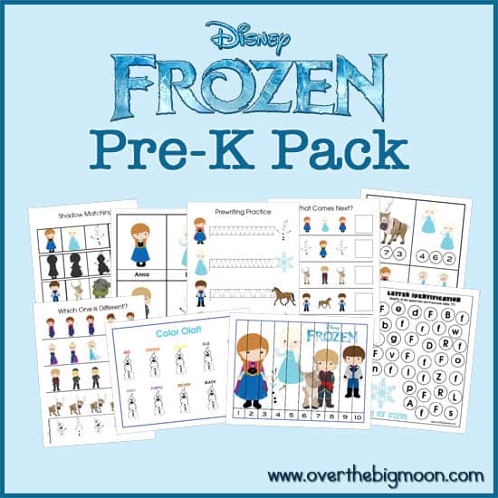 Frozen Pre-K Pack - 30 pages of Frozen learning and fun for Pre-K aged kids! They'll love this!