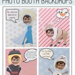Frozen Elf on the Shelf Photo Booth Backdrops
