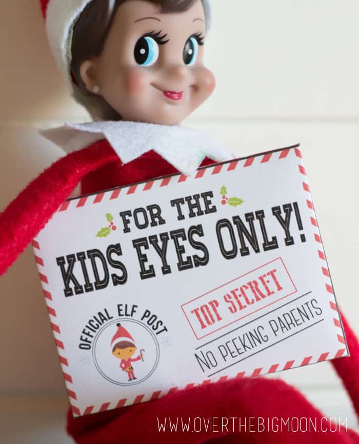 Elf on the Shelf Mission Impossible Envelopes and Cards 