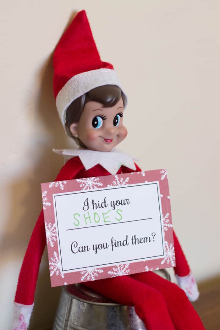 Free Printable Elf on the Shelf Hide and Seek Cards