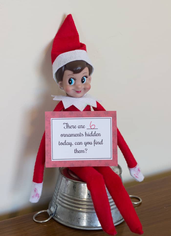 Free Printable Elf on the Shelf Hide and Seek Cards