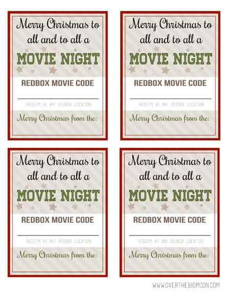 Redbox Neighbor Gift Idea - Over The Big Moon