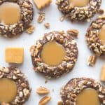Chocolate Pecan Turtle Cookies - this cookie is the best for your chocolate cookie lovers! From overthebigmoon.com!