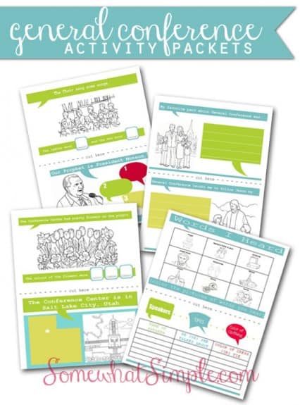 General Conference Printables and Ideas for Kids - Over