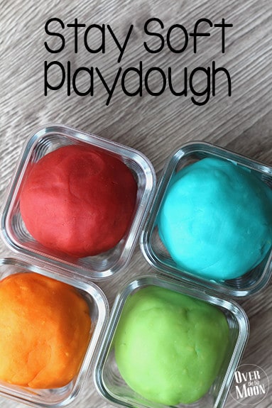 Stay Soft Playdough that your kids will love this! Stays good for months and smells so yummy! From www.overthebigmoon.com!