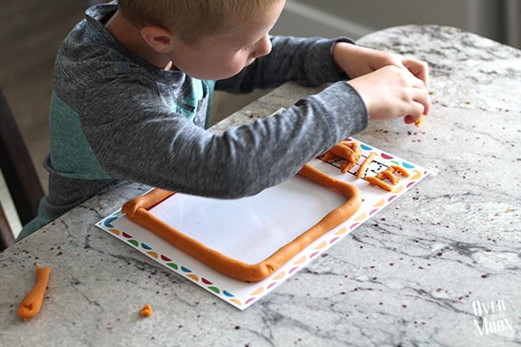 Learning Shapes Playdough Mats - just print on your home printer and laminate for hours of fun for your kiddos! From www.overthebigmoon.com!