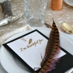 A Simple and Sweet Thanksgiving Table Setting - come see all the details and print out this simple I'm Thankful For Printable! www.overthebigmoon.com!