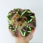 4 Leaf Clover St. Patrick's Day - this hairdo is so easy and fun! From www.overthebigmoon.com!