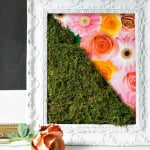 Spring Moss Art Tutorial - this is such a fun and affordable way to spice up your Spring Home Decor! From www.overthebigmoon.com!