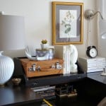 bedside table desk decorating