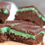 Fudge Mint St. Patrick's Day Brownies -- these are great year around, but especially a favorite on St. Patrick's Day!
