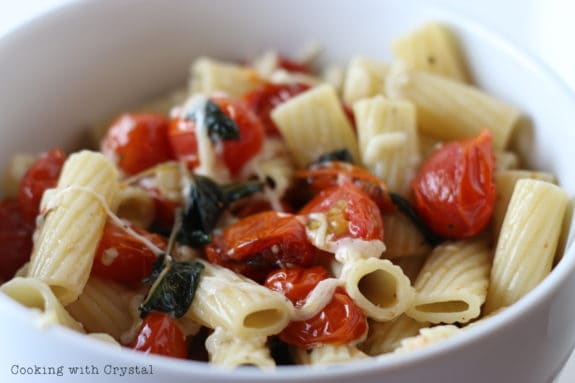 Roasted Cherry Tomato Pasta - Over The Big Moon