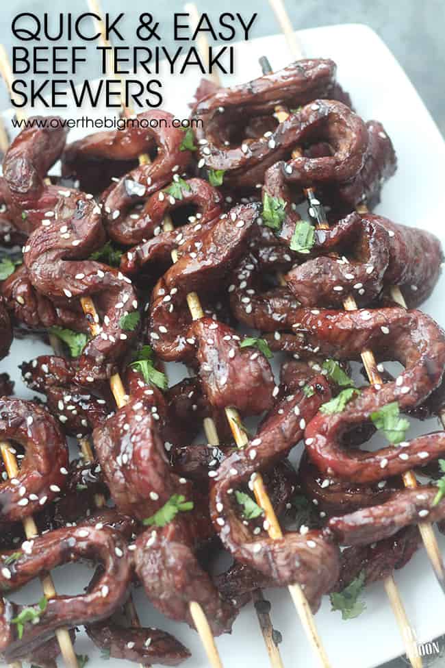 Quick & Easy Beef Teriyaki Skewers Over The Big Moon