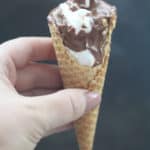 Sugar Cone S'Mores! This no mess way to make Smores is sooo much better than the traditional way! Details at www.overthebigmoon.com!