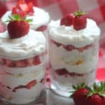 Strawberry Shortcake Cream Cheese Trifle - such a light and yummy tasting dessert! From www.overthebigmoon.com!