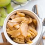 Slow Cooker Cinnamon Apples - the perfect Fall treat! From overthebigmoon.com!