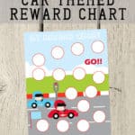 Cars Themed Reward Chart - Over The Big Moon