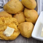 These Pumpkin Dinner Rolls are such a fun addition to any meal. The pumpkin flavor is not overwhelming! From www.overthebigmoon.com!