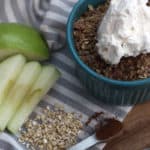 Delicious Apple Crisp - this less guilty version is so simple to throw together! From www.overthebigmoon.com!
