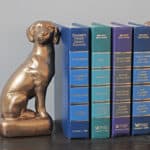 DIY Bronze Bookends using Metallic Paint! From www.overthebigmoon.com!