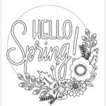 Printable Spring Coloring Page