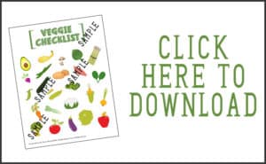 Kids Vegetable Checklist Printable - perfect to help kids get motivated to try new veggies! From www.overthebigmoon.com!