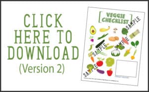 Kids Vegetable Checklist Printable - perfect to help kids get motivated to try new veggies! From www.overthebigmoon.com!