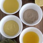 4 Tasty Artichoke Dips -- lemon butter, mayo + balsamic, garlic butter and honey mustard. All of them are amazing! From overthebigmoon.com