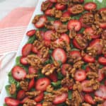 Strawberry Spinach Salad - this is generally crowd favorite and so pretty to look at! | www.overthebigmoon.com