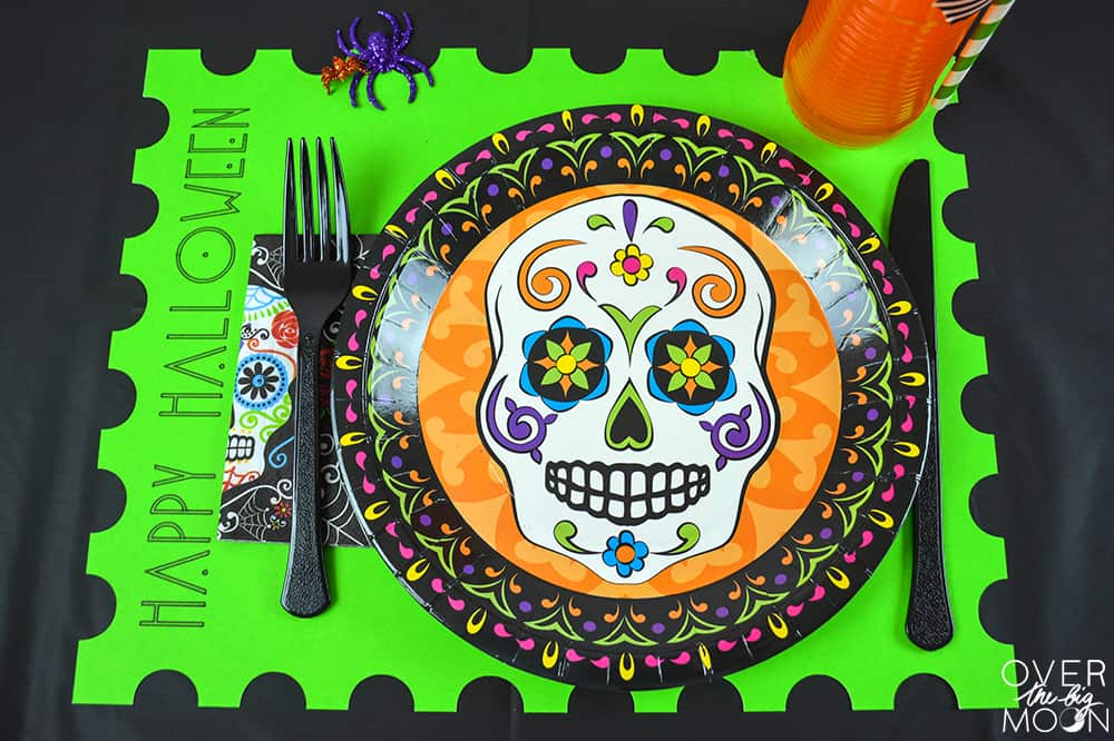 Halloween Poster Board Placemats Over the Big Moon