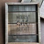 reversible wood holiday sign