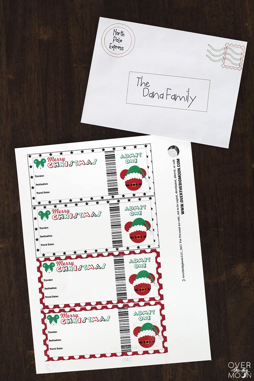 how to gift disney to your family with printable tickets